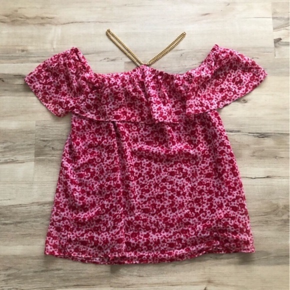 MICHAEL Michael Kors Pink Floral Off-Shoulder Top - Picture 3 of 8